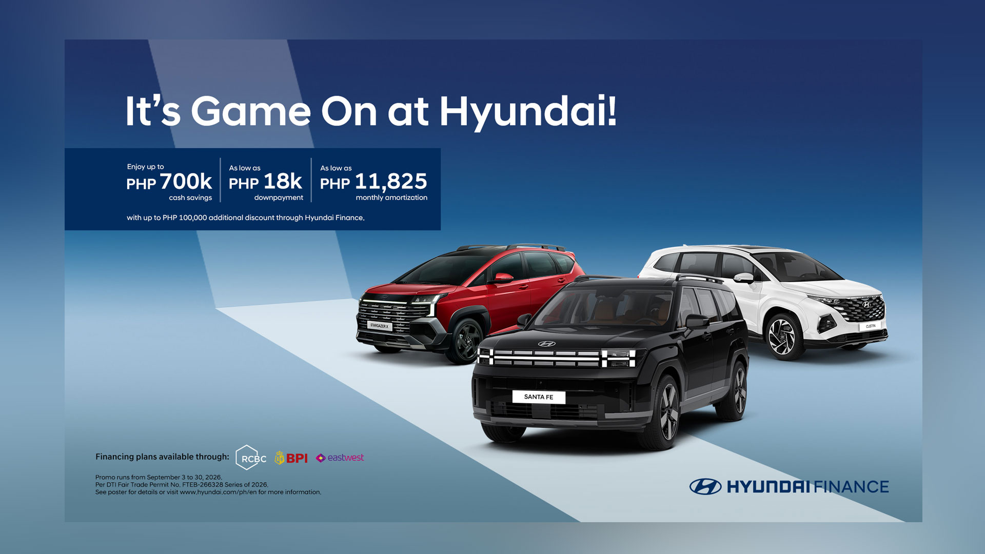 Hyundai PH Extends Game On Promo With Up to ₱700,000 Off Until September 30